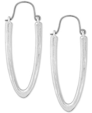 Lucky Brand Silver-tone U-shape Hoop Earrings