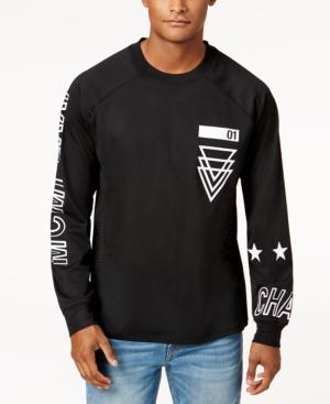 Guess Men's Graphic-print Mesh Long-sleeve T-shirt