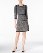 Nine West Printed A-line Sweater Dress