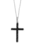 Effy Diamond Cross 18 Pendant Necklace (5/8 Ct. T.w.) In 14k White Gold