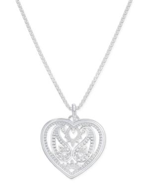 Thomas Sabo Filigree Heart Pendant Necklace In Sterling Silver