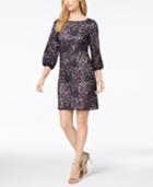 Jessica Howard Lace Bishop-sleeve Dress