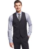 Alfani Red Traveler Charcoal Solid Slim-fit Vest