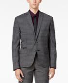 Bar Iii Men's Charcoal Check Slim-fit Jacket, Only At Macy's