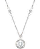 Giani Bernini Cubic Zirconia Halo Pendant Necklace In Sterling Silver, Only At Macy's