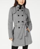 Bcx Juniors' Faux-leather-trim Tie-belt Jacket