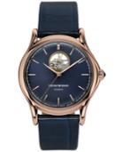 Emporio Armani Men's Swiss Automatic Classic Blue Leather Strap Watch 42mm Ars3302