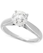 Lab Grown Diamond Solitaire Engagement Ring (1-1/2 Ct. T.w.) In 14k White Gold