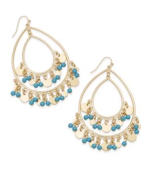 Thalia Sodi Gold-tone Colored Bead Drop Earrings, Only At Macy's