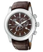 Citizen Watch, Men's Chronograph Eco-drive Brown Leather Strap 41mm At0550-11x