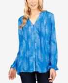 Lucky Brand Printed High-low Blouse