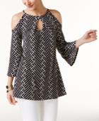 Alfani Printed Off-the-shoulder Tunic, Only At Macy's