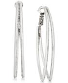 Inc International Concepts Silver-tone Double Pointed Hoop Earrings, Only At Macy's