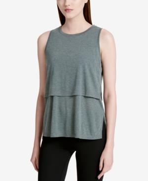 Calvin Klein Performance Epic Knit Tiered Tank Top