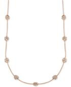 Anne Klein Rose Gold-tone Crystal Fireball Collar Necklace