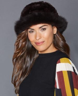 The Fur Vault Fox-trim Rabbit Fur Hat