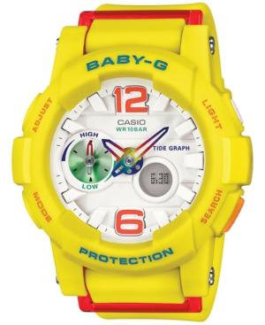Baby-g Women's Analog-digital Yellow Resin Strap Watch 49x44mm Bga180-9b
