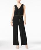 Thalia Sodi Surplice Belted Jumpsuit, Created For Macy's