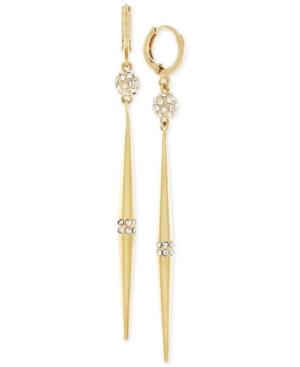 Vince Camuto Gold-tone Linear Huggie Hoop Earrings