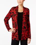 Jm Collection Floral-print Layered-look Top, Only At Macy's
