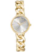 I.n.c. Women's Gold-tone Chain Bracelet Watch 30mm, Created For Macy's