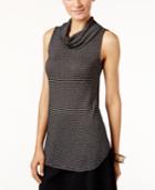 Alfani Printed Cowl-neck Shell, Only At Macy's