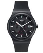 Swatch Men's Swiss Automatic Sistem Clouds Anthracite Silicone Strap Watch 42mm Suta401