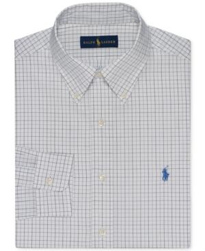 Polo Ralph Lauren Men's Classic-fit White Checked Dress Shirt