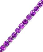 Sterling Silver Amethyst Link Bracelet (16-5/8 Ct. T.w.)