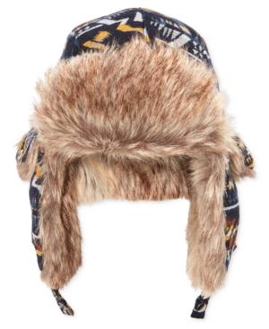 American Rag Men's Trapper Hat With Faux-fur Trim, Only At Macy's
