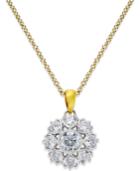 Marchesa Certified Diamond Pendant In 18k Gold & White Gold (3/4 Ct. T.w.)