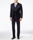 Ryan Seacrest Distinction Men's Slim-fit Purple Pindot Vested Tuxedo Suit, Only At Macy's