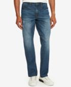 Kenneth Cole Reaction Men's Straight-fit Medium Blue Wash Jeans