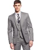 Bar Iii Light Grey Extra Slim-fit Jacket