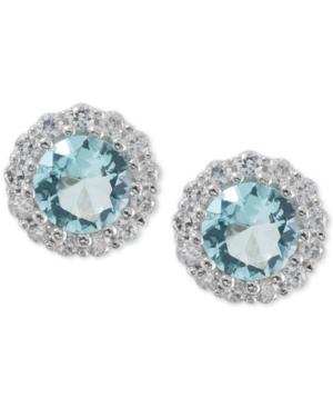 Giani Bernini Sterling Silver Cubic Zirconia Halo Stud Earrings, Created For Macy's