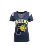 5th & Ocean Women's Indiana Pacers Shoulder Stripe T-shirt