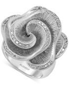 Effy Balissima Diamond Open Flower Ring (1/6 Ct. T.w.) In Sterling Silver