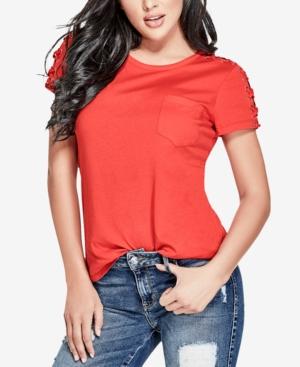 Lace Up Short Sleeve Tee
