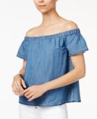 True Religion Off-the-shoulder Denim Top