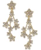 I.n.c. Gold-tone Crystal Cluster Flower Drop Earrings, Created For Macy's