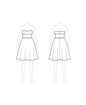 Fame And Partners Knee-length Strapless Dress
