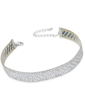 Inc International Concepts Silver-tone Crystal Choker Necklace, Created For Macy's