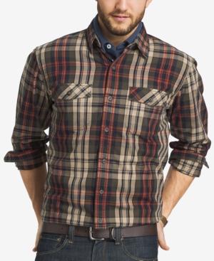 G.h. Bass & Co. Men's Big And Tall Mountain Twill Plaid Long-sleeve Shirt