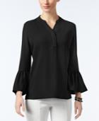 Alfani Y-neck Bell-sleeve Blouse, Only At Macy's