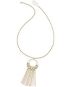 Thalia Sodi Gold-tone Multi-stone Tassel Pendant Necklace, Only At Macy's