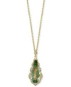 Effy Green Amethyst (4 Ct. T.w.) & Diamond (1/8 Ct. T.w.) 18 Pendant Necklace In 14k Gold