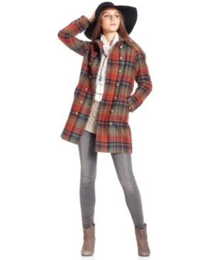 Free People Coat, Double-breasted Plaid