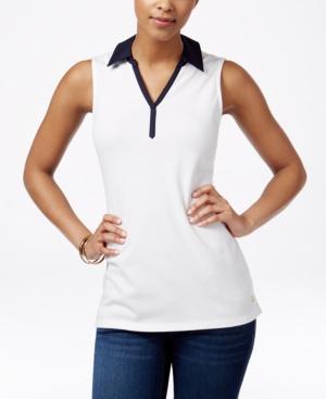 Charter Club Sleeveless Polo Shirt, Only At Macy's