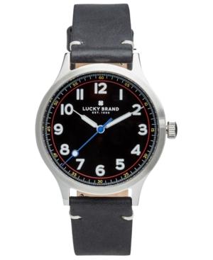 Lucky Brand Men's Jefferson Black Leather Strap Watch 38mm
