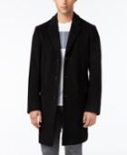 Armani Exchange Men's Wool Blend Notch Collar Single Breasted Coat